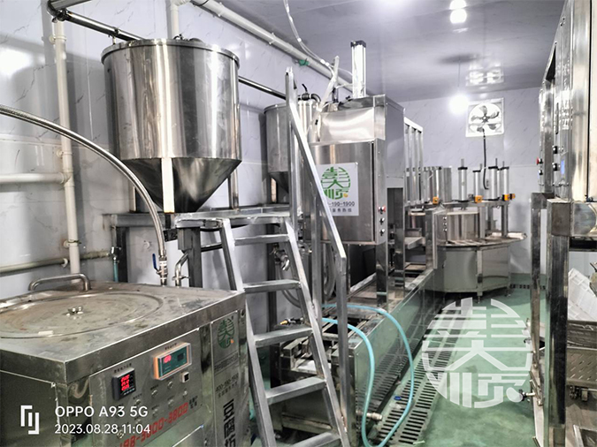 四川德陽自動豆腐機生產線安裝現場